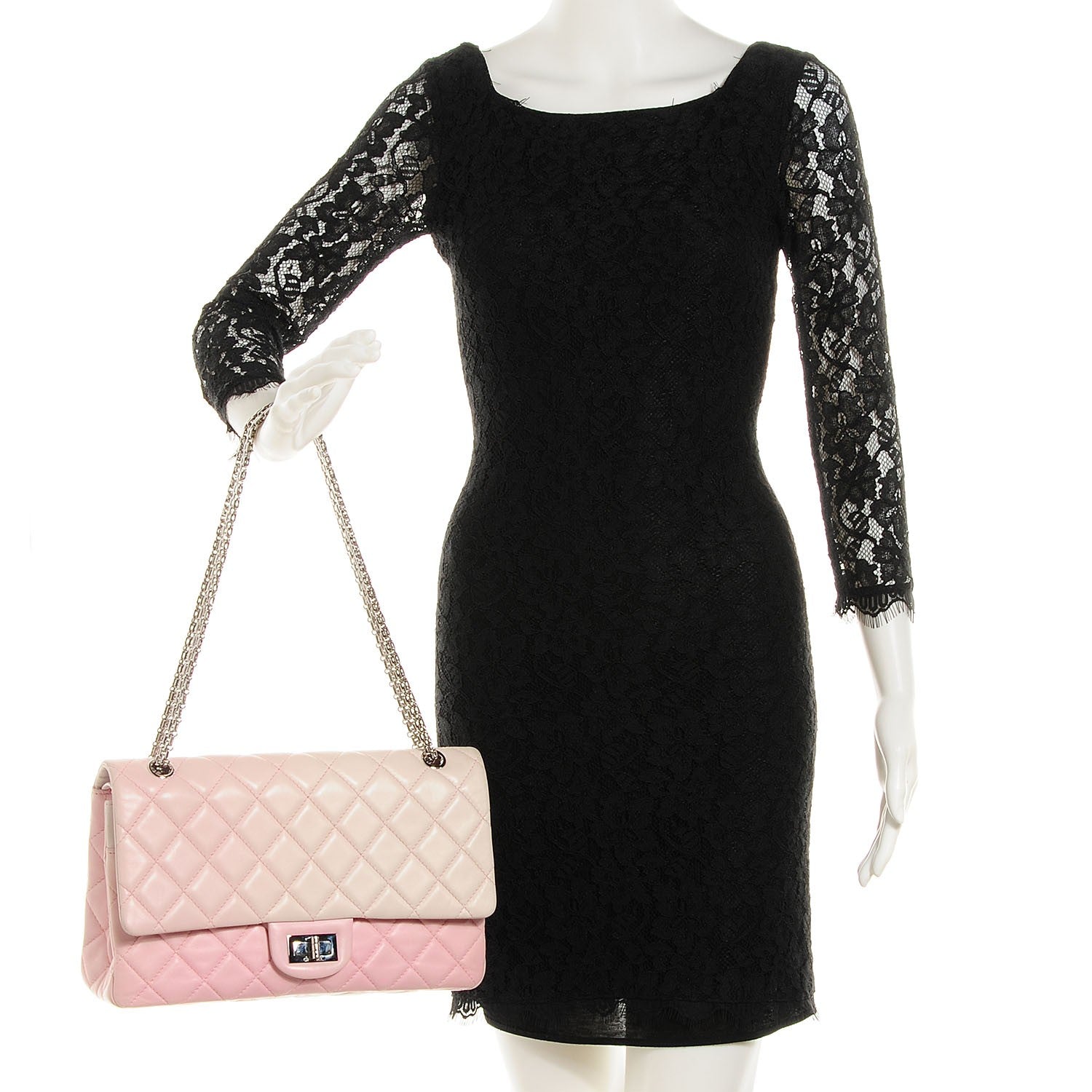 Chanel Lambskin Degrade Quilted 2.55 Reissue 227 Flap Pink 2 of 8