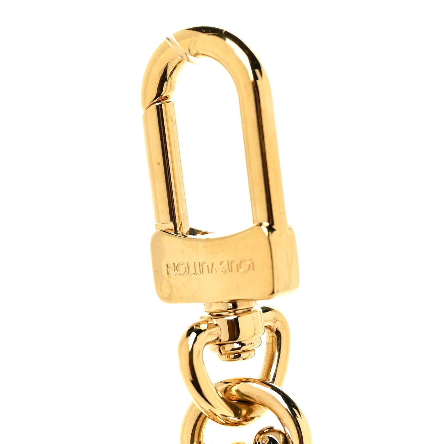 Metal LV Edge Chain Bag Charm Silver Gold
