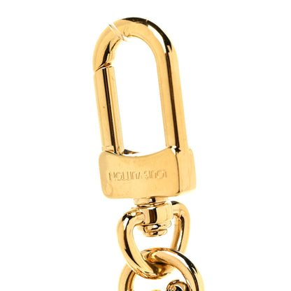 Louis Vuitton Metal LV Edge Chain Bag Charm Silver Gold 4 of 5