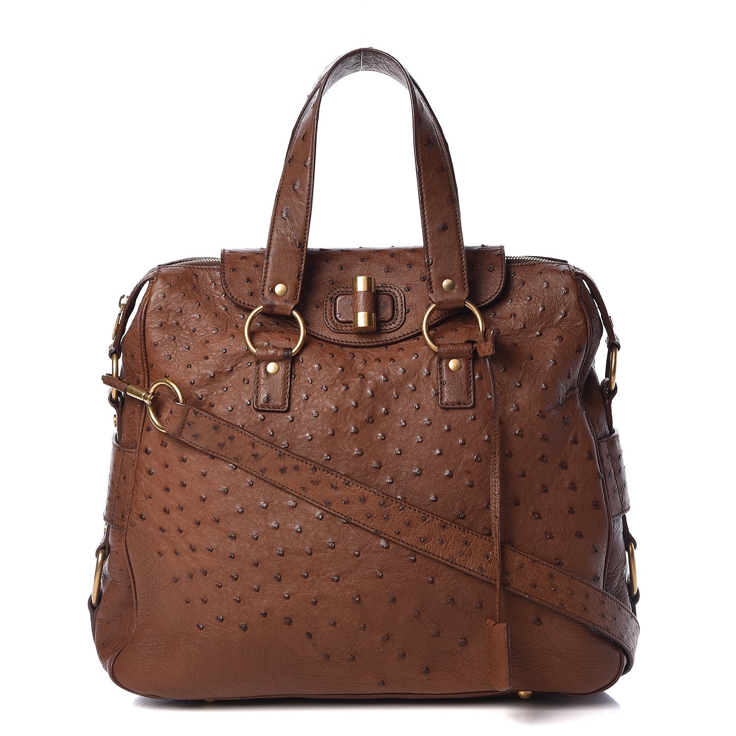 Saint Laurent Ostrich Muse Messenger Bag 1 of 14