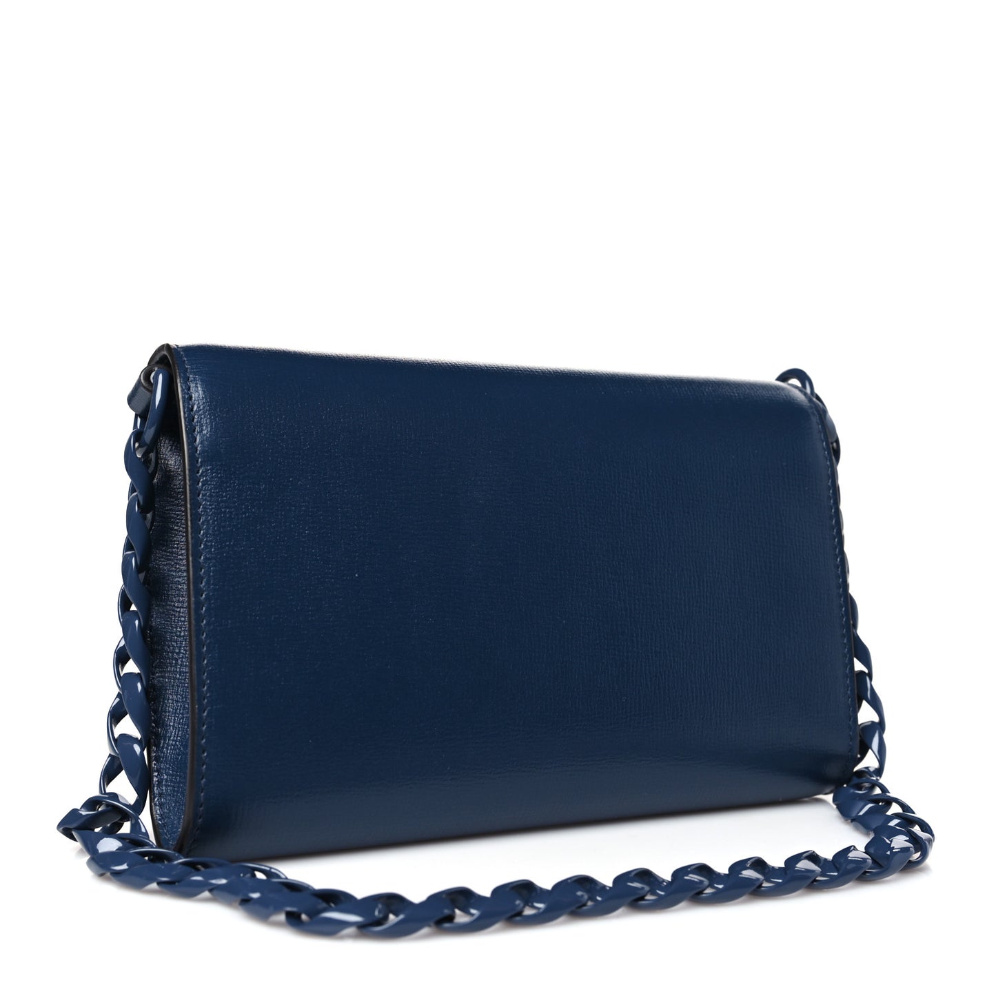 Azalea Calfskin Web Monochrome Mini Horsebit 1955 Chain Shoulder Bag Blue