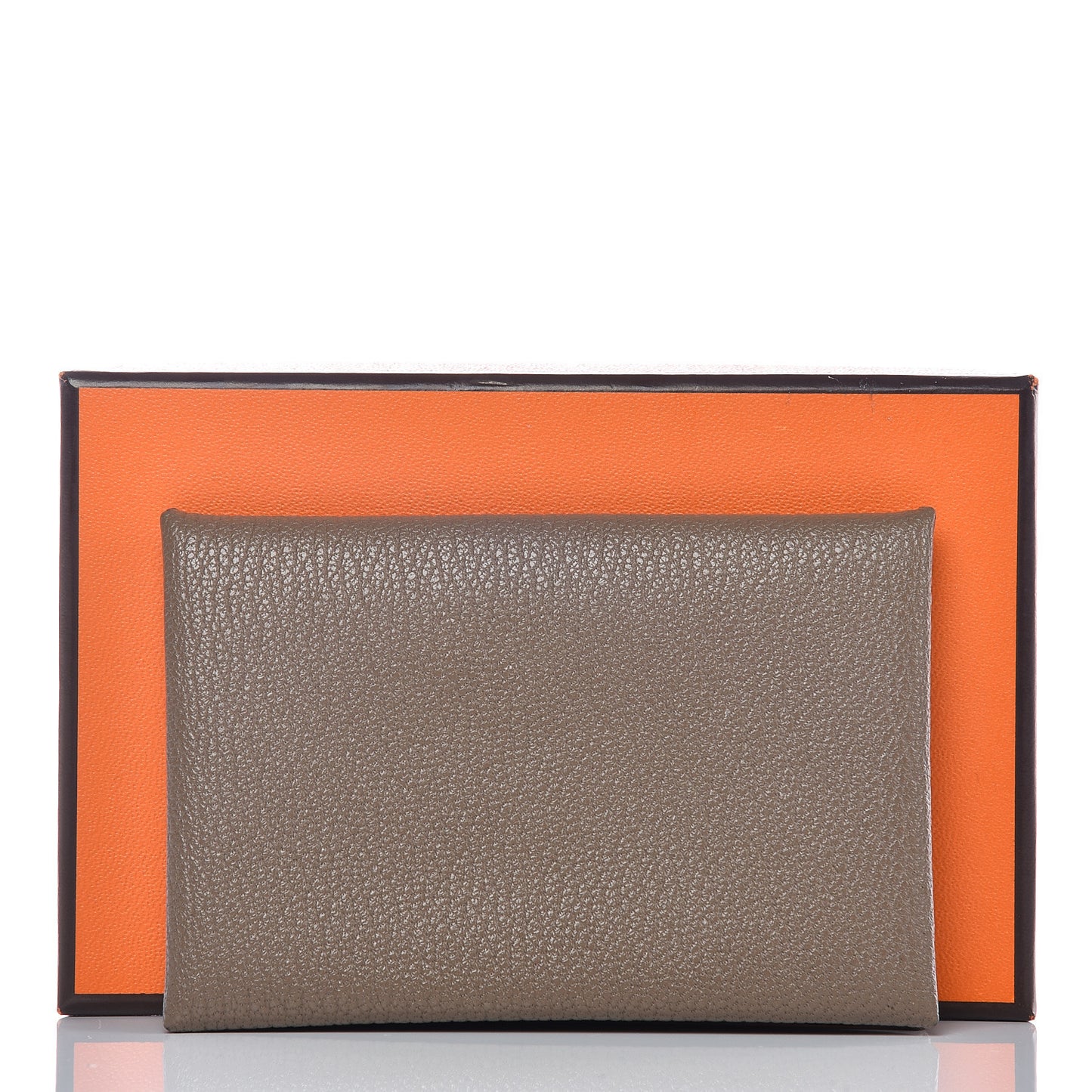 Chevre Mysore Calvi Card Case Etoupe