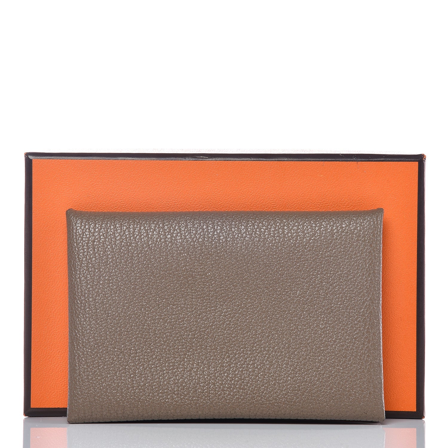 Hermes Chevre Mysore Calvi Card Case Etoupe 7 of 7
