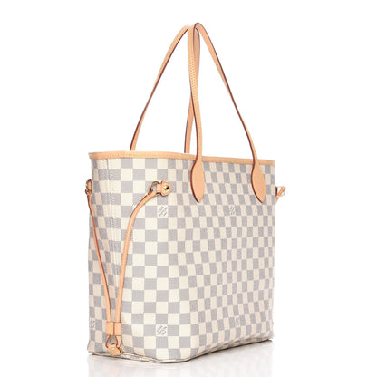 Louis Vuitton Damier Azur Neo Neverfull MM Rose Ballerine 3 of 8
