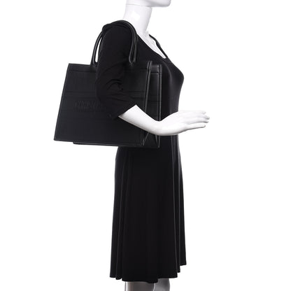 Christian Dior Calfskin Embossed Medium Book Tote Black 2 of 10