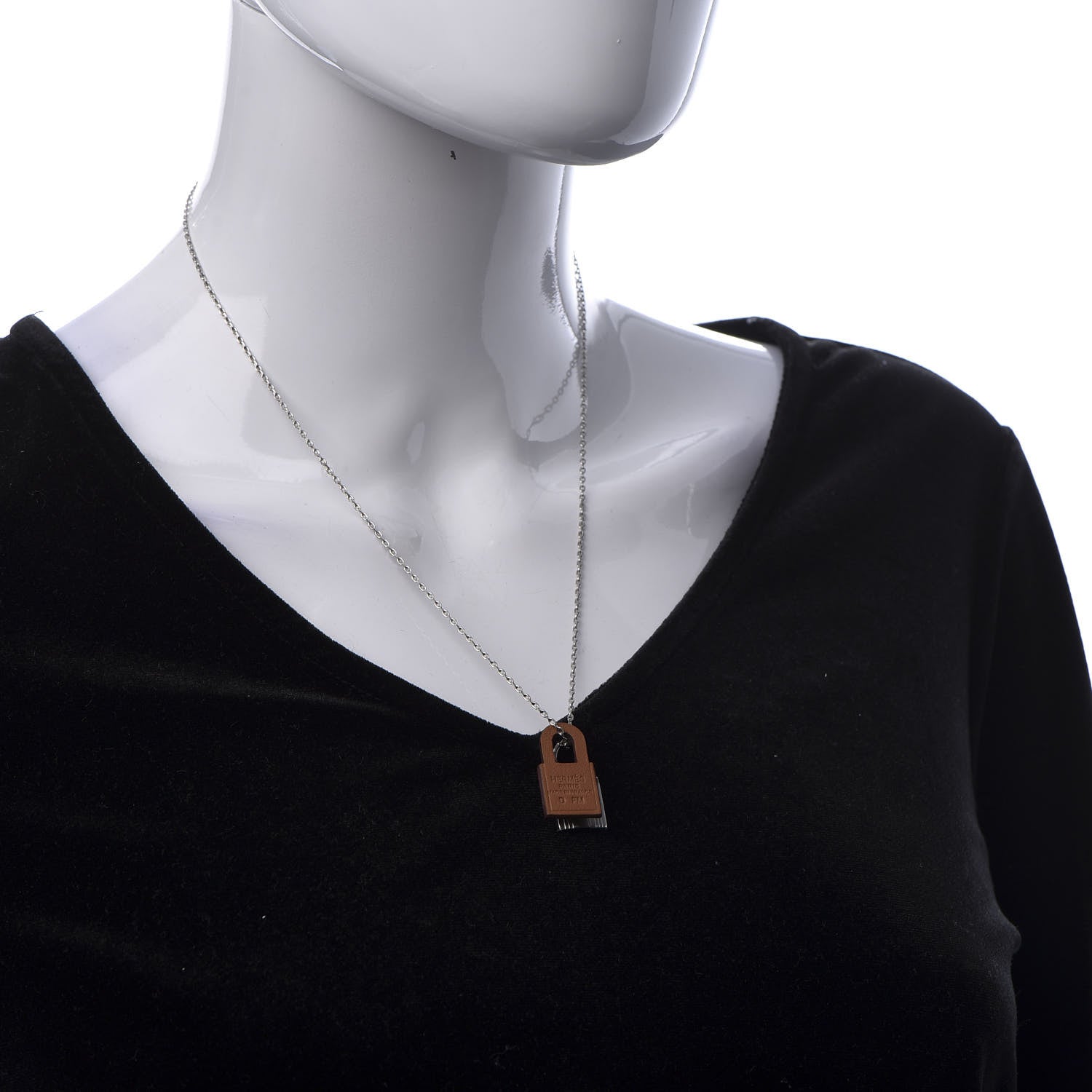 Hermes Swift Small O'Kelly Pendant Necklace Gold 2 of 7