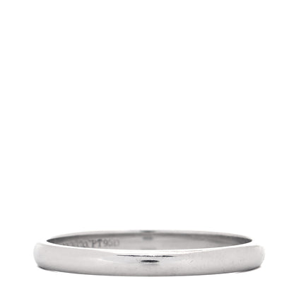 Tiffany Platinum 2mm Classic Wedding Band Ring 53 6.5 1 of 5