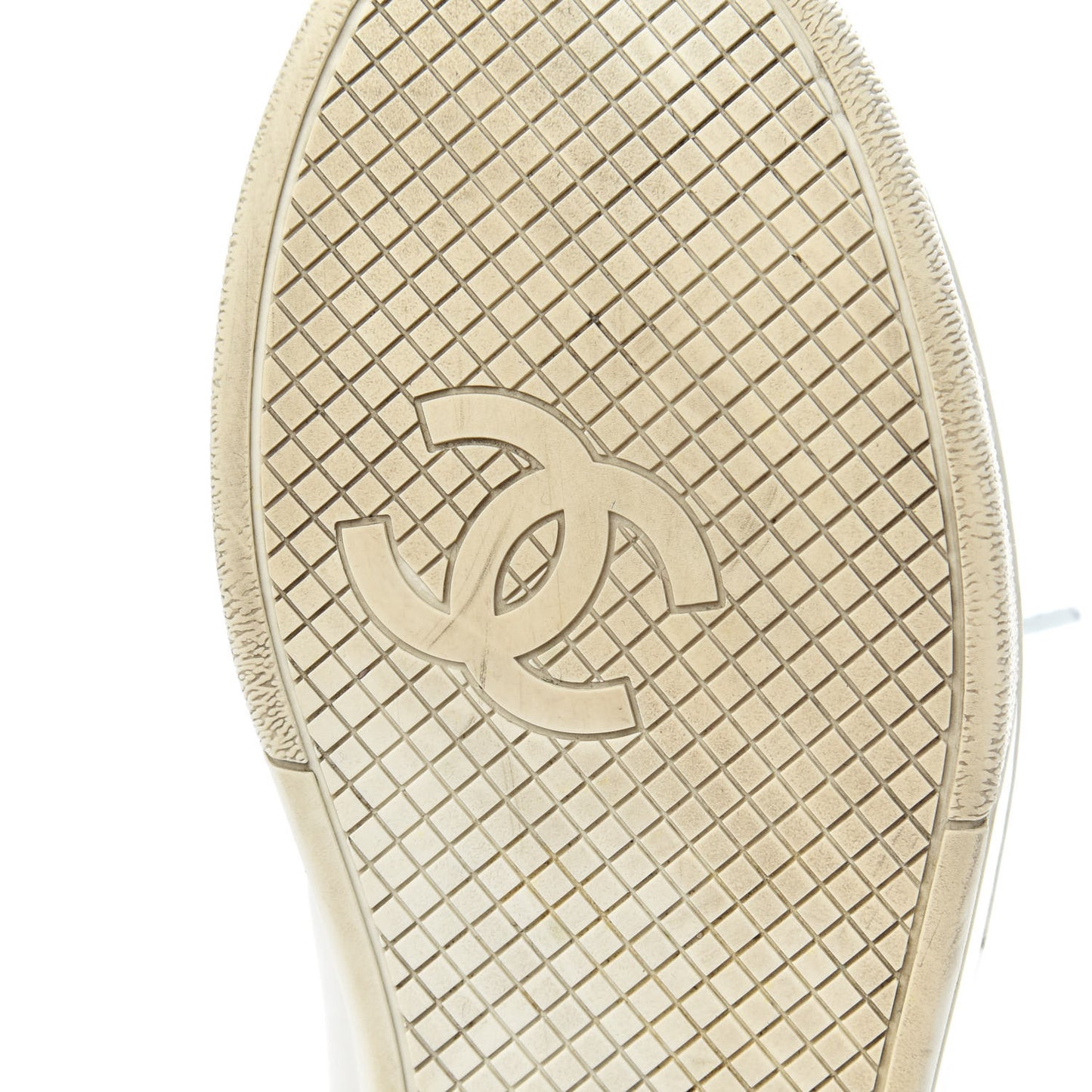 Calfskin CC Womens Sneakers 38.5 White
