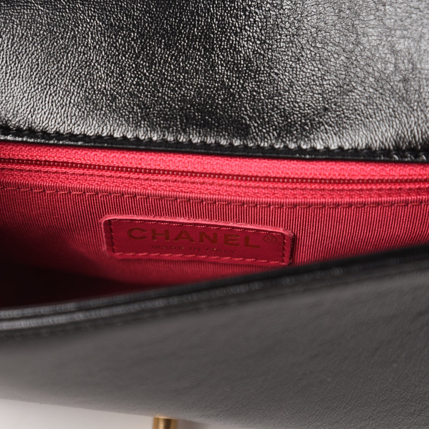 Shiny Lambskin Quilted Small Fashion Therapy Flap Black