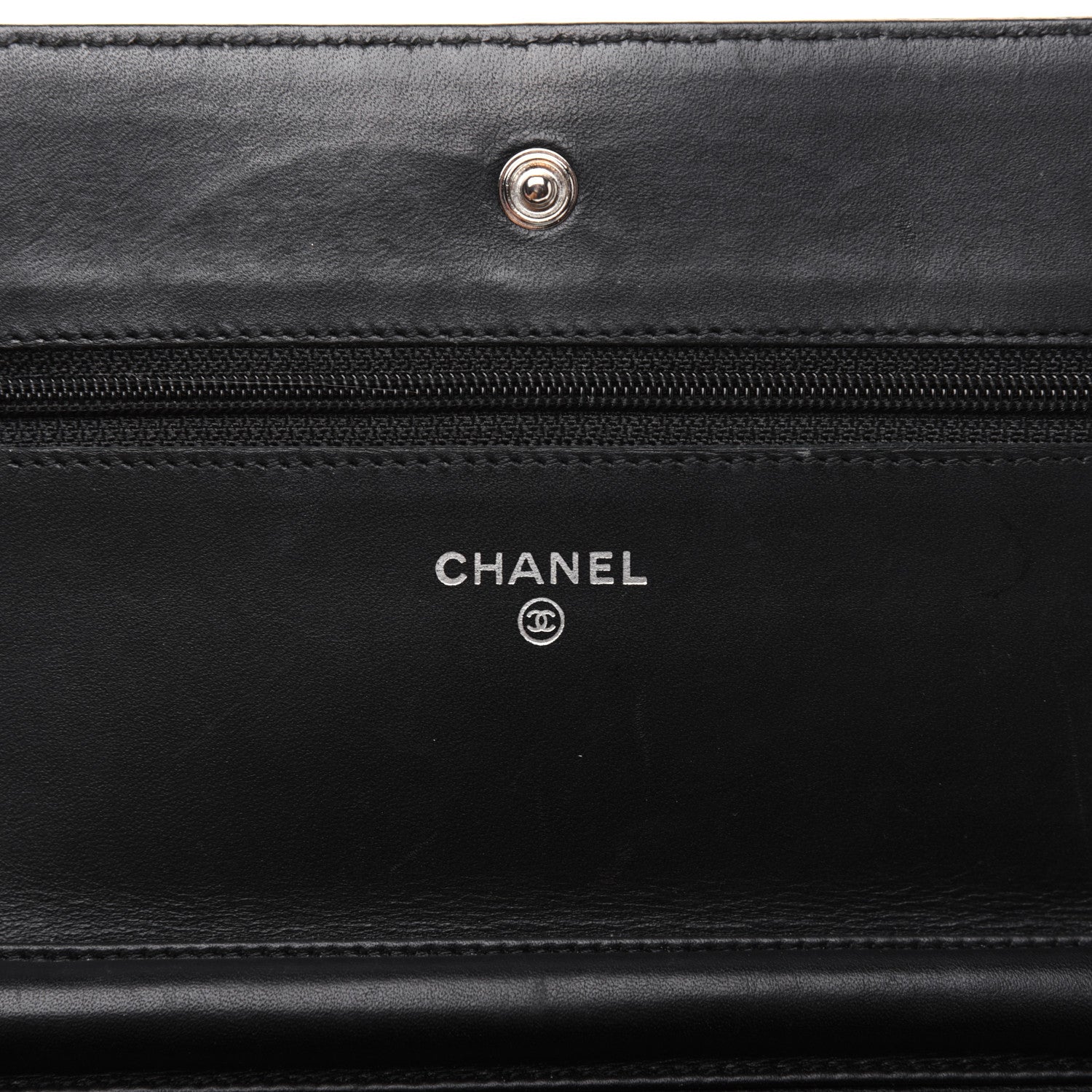 Chanel Caviar Timeless CC Wallet On Chain WOC Black 8 of 15