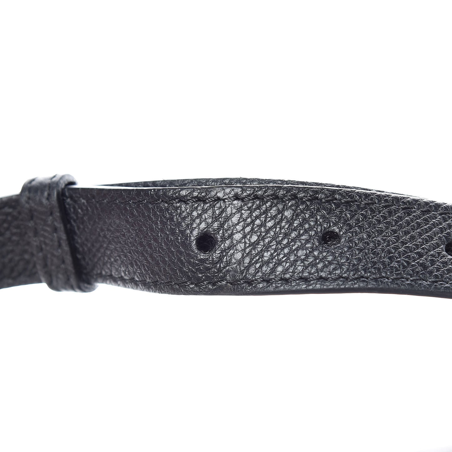 Grainy Calfskin House Check Small Bingley Black