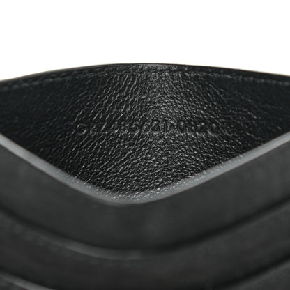 Saint Laurent Crocodile Embossed Nubuck Monogram Credit Card Case Black 7 of 8