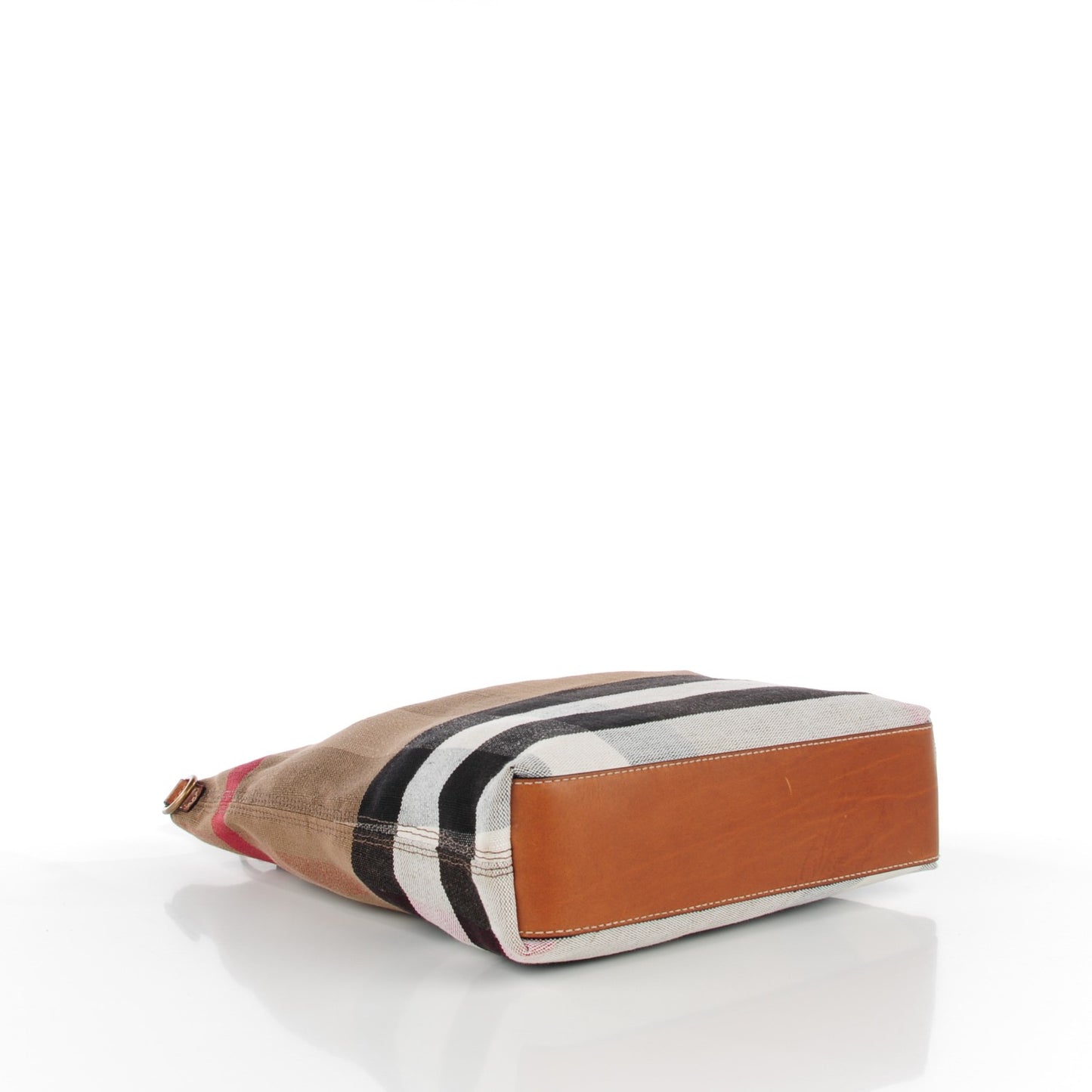 Canvas Mega Check Medium Tottenham Brit Tote Saddle Brown