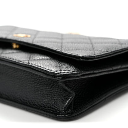 Chanel Caviar Quilted Wallet on Chain WOC Black 11 of 12