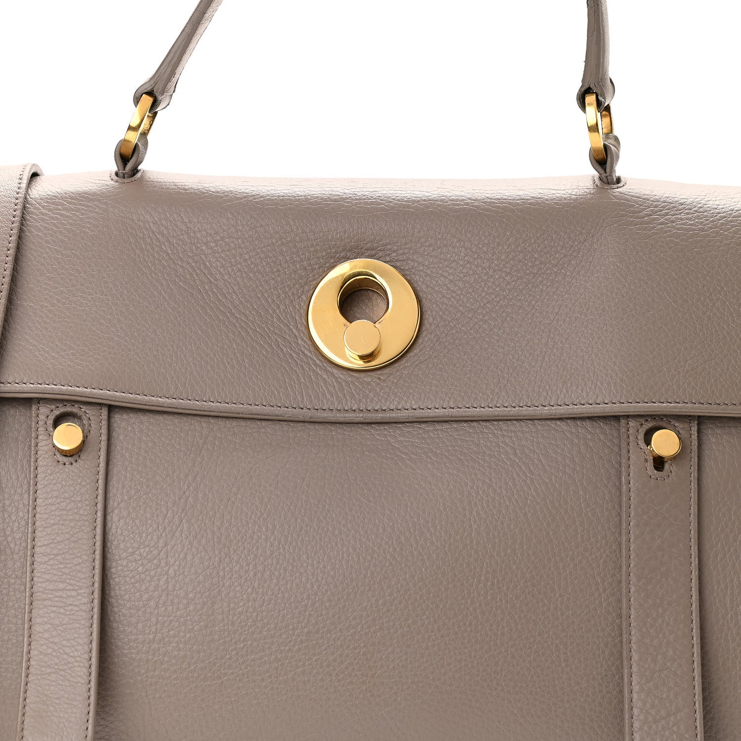 Saint Laurent Calfskin Canvas Medium Muse Two Grey 7 of 11
