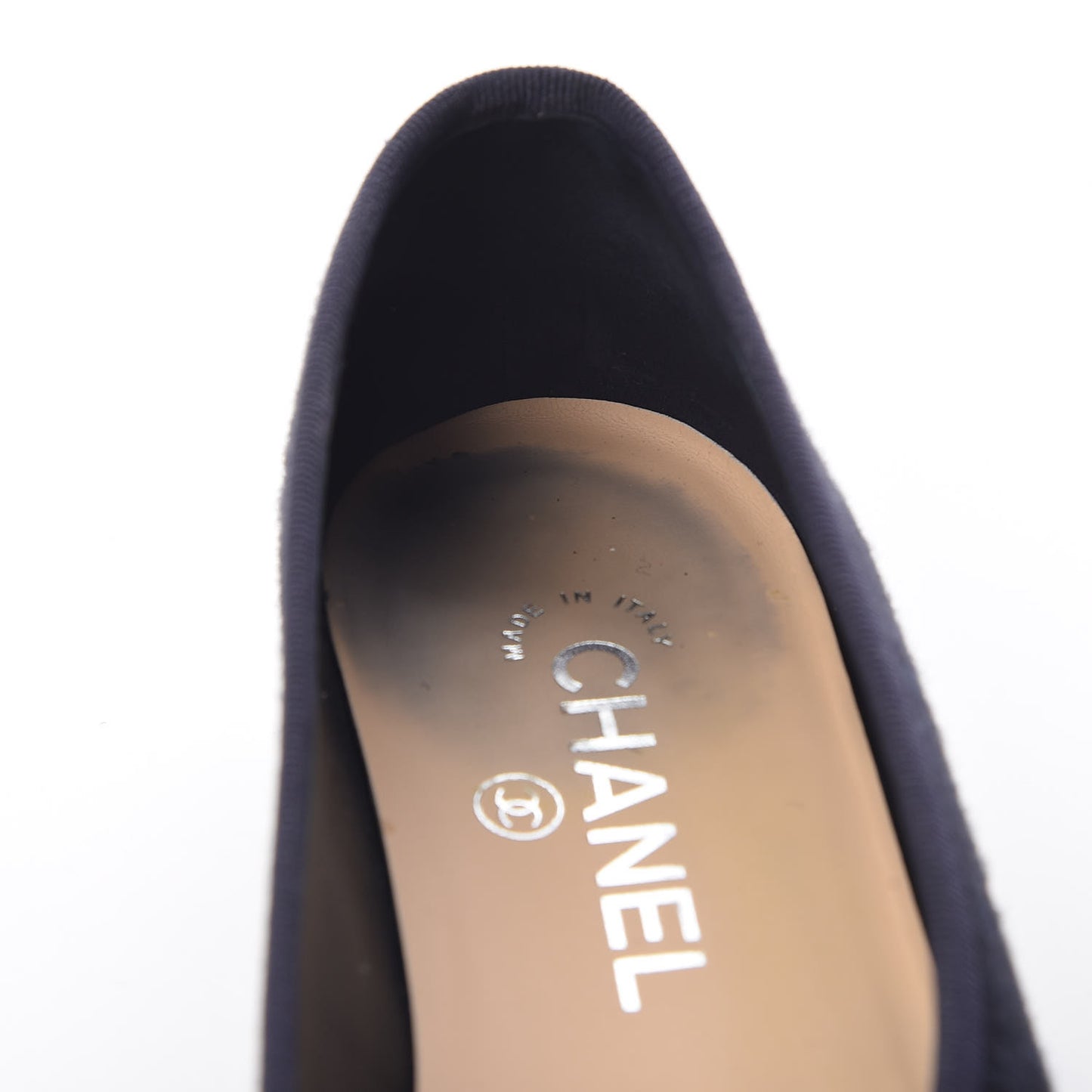 Felt Suede Cap Toe CC Ballerina Flats 36 Blue Red
