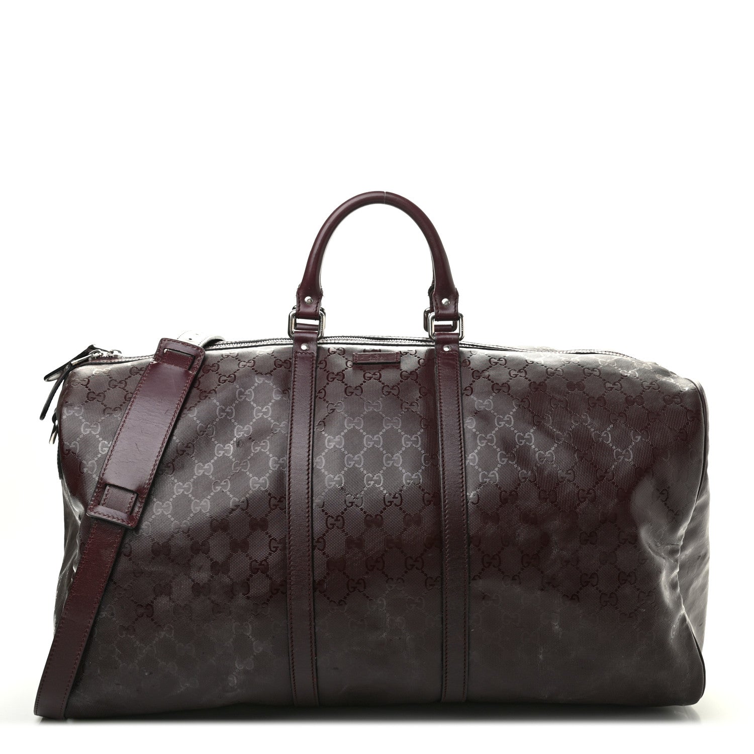 Gucci Imprime Monogram Large Carry On Duffle Bordeaux 1 of 16