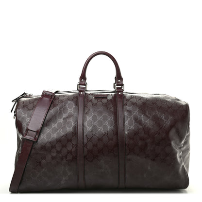 Gucci Imprime Monogram Large Carry On Duffle Bordeaux 1 of 16