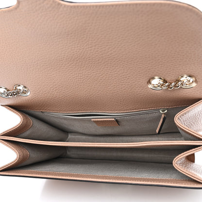 Gucci Dollar Calfskin Interlocking G Shoulder Bag Camelia 5 of 9