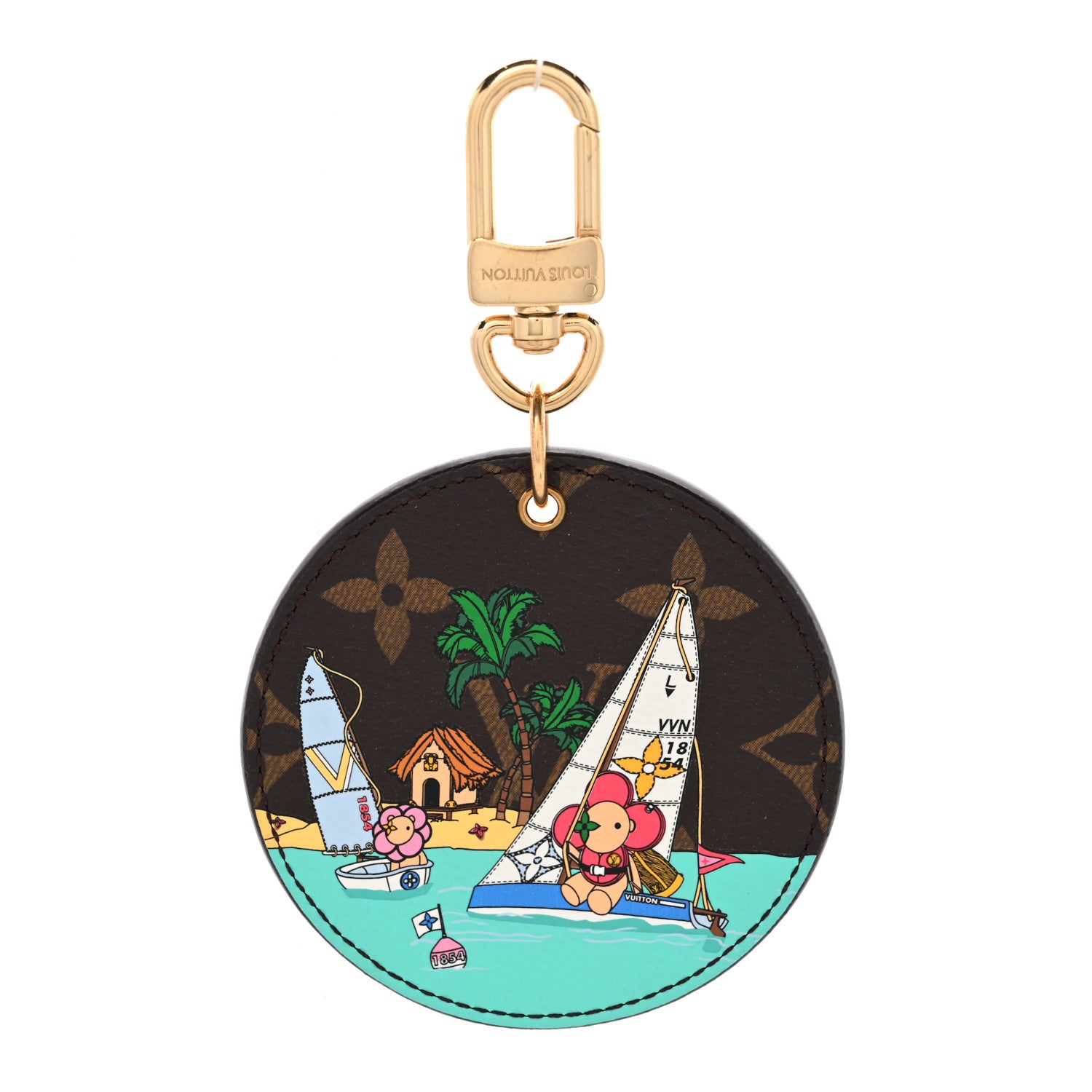 Louis Vuitton Monogram 2023 Christmas Animation Sailing Vivienne Bag Charm Key Ring Dragonfruit Pink 1 of 4