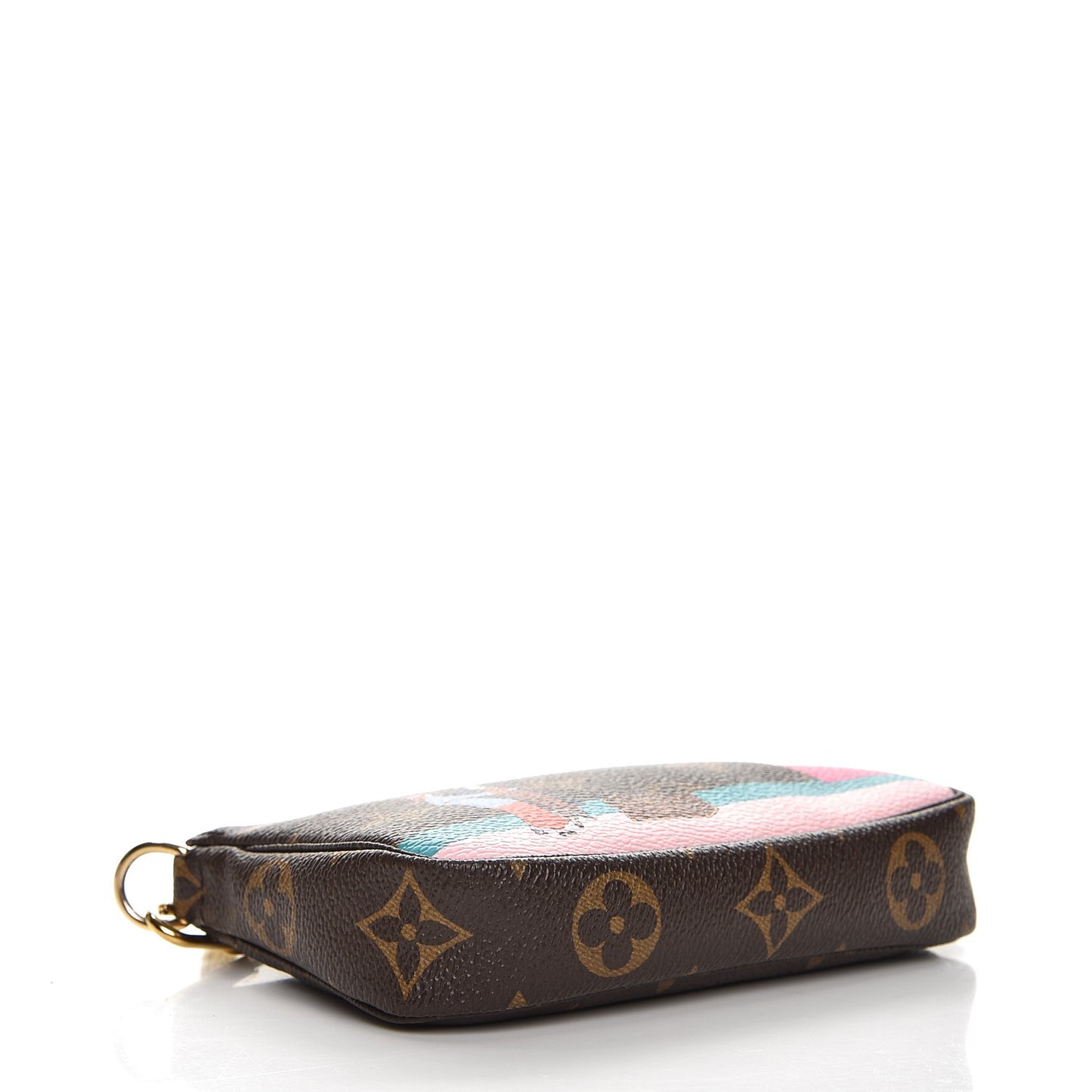 Monogram 2016 Christmas Animation Mini Pochette Accessories Rose Ballerine