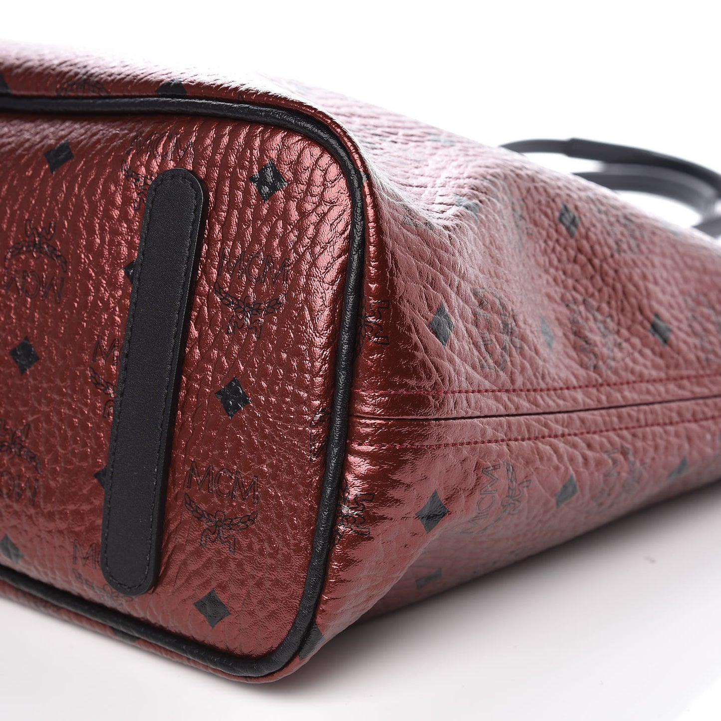 Metallic Visetos Medium Anya Shopper Tote Scooter Red