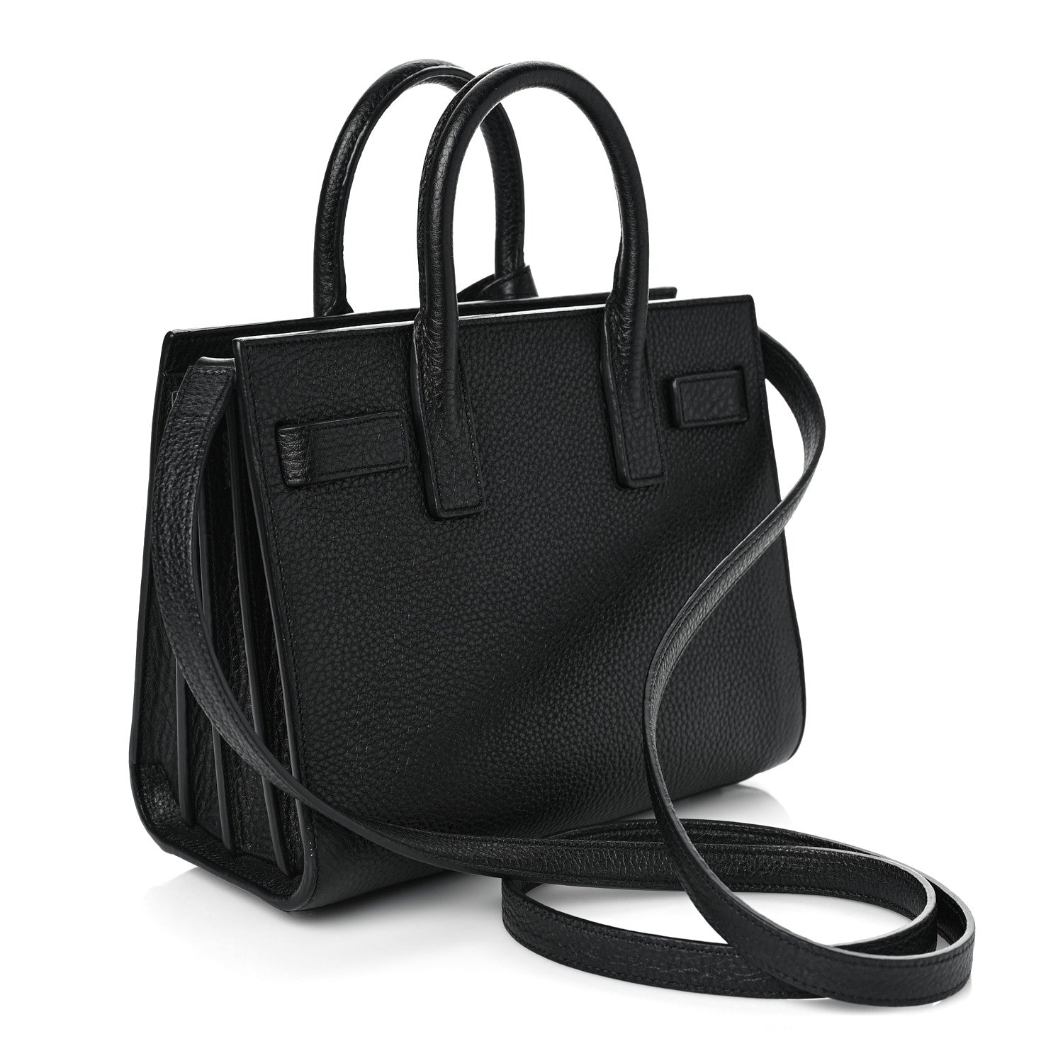 Saint Laurent Grained Calfskin Nano Sac De Jour Black 3 of 8