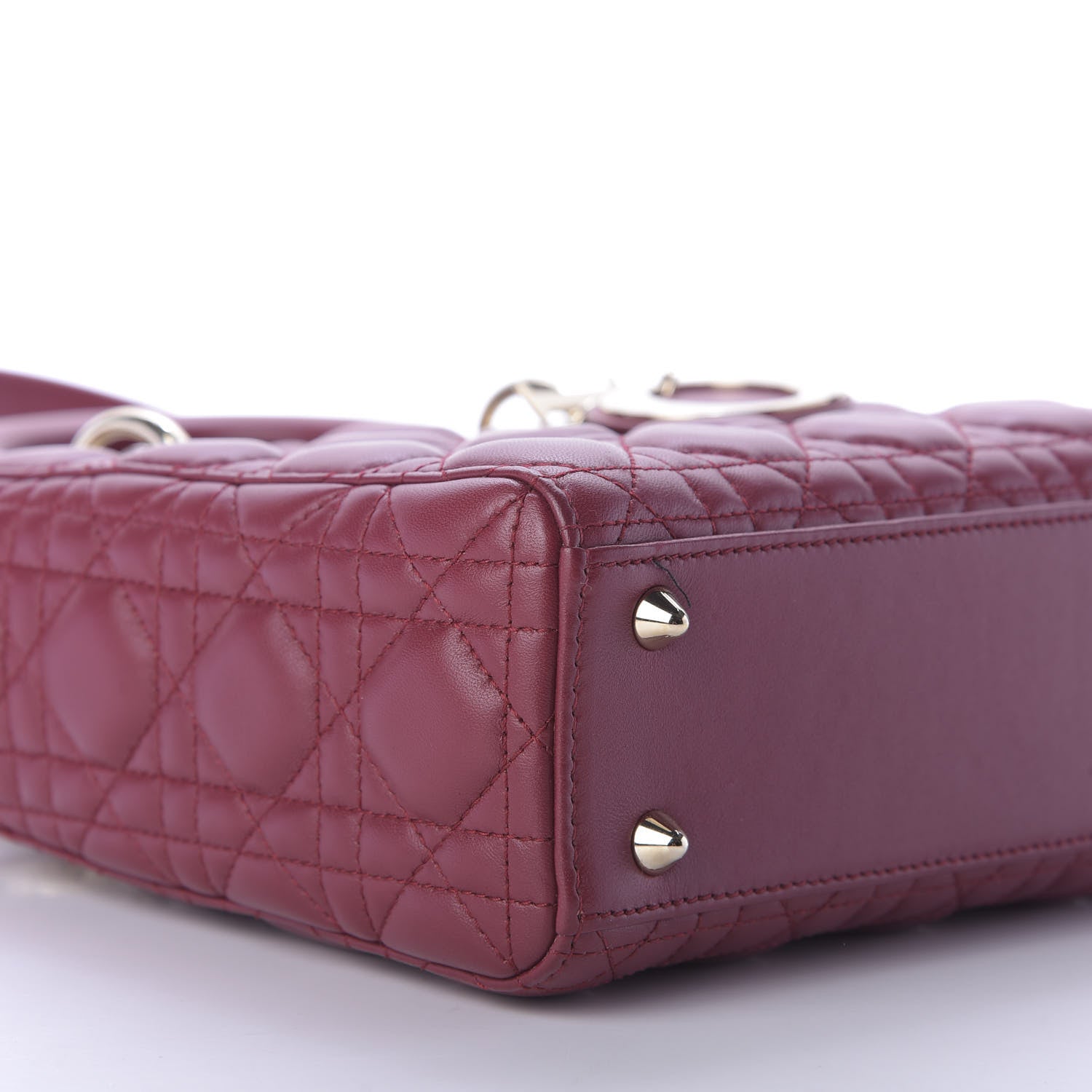 Christian Dior Lambskin Cannage Small Lucky Badges My Lady Dior Plum 7 of 10