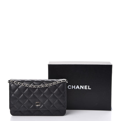 Chanel Caviar Quilted Wallet On Chain WOC Black 9 of 9