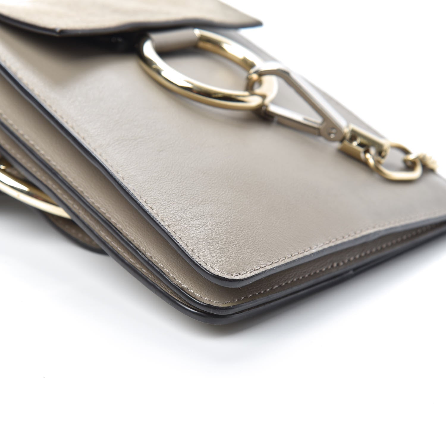 Chloe Suede Calfskin Mini Faye Bracelet Bag Motty Grey 8 of 9