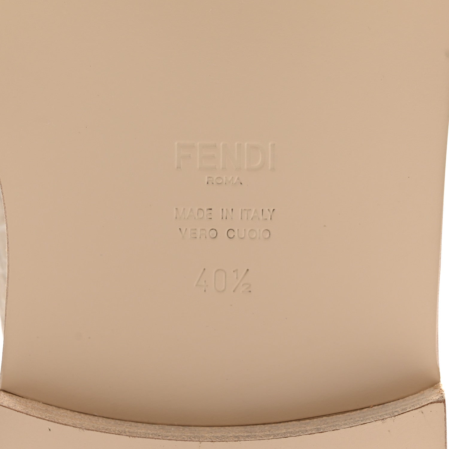Fendi Calfskin Crocodile Embossed Karligraphy Logo Riding Boots 40.5 White 6 of 16
