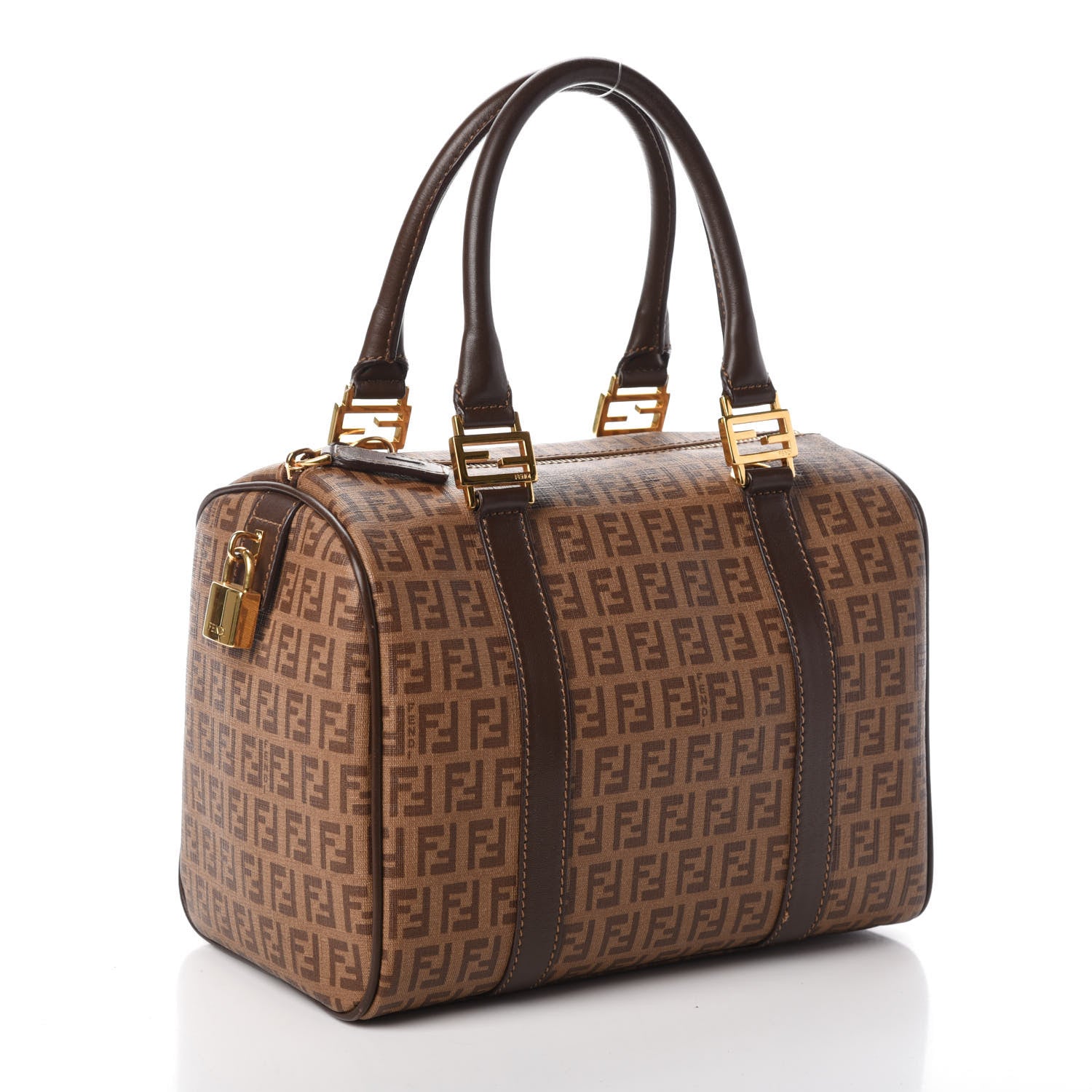 Fendi Zucchino Spalmati Vitello Boston Nocciola Castagna 3 of 9