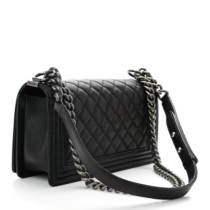 Chanel Caviar Quilted Medium Boy Flap Black 3 of 11
