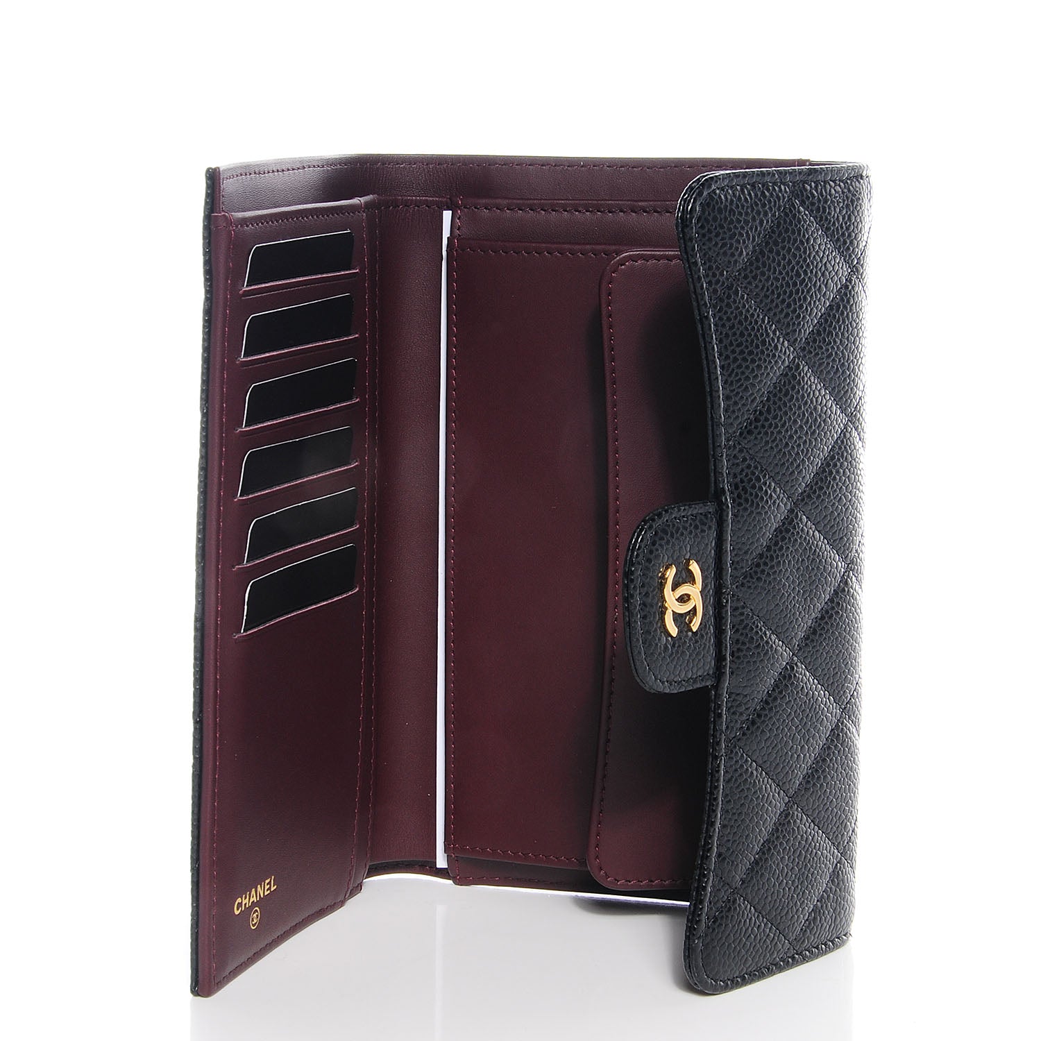 Chanel Caviar Quilted Large Flap Wallet Black 6 of 9