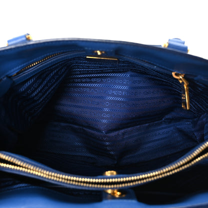 Prada Saffiano Lux Medium Galleria Double Zip Tote Blue 4 of 11