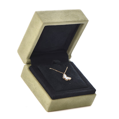 Van Cleef & Arpels 18K Yellow Gold Mother of Pearl Sweet Alhambra Butterfly Pendant Necklace 9 of 9