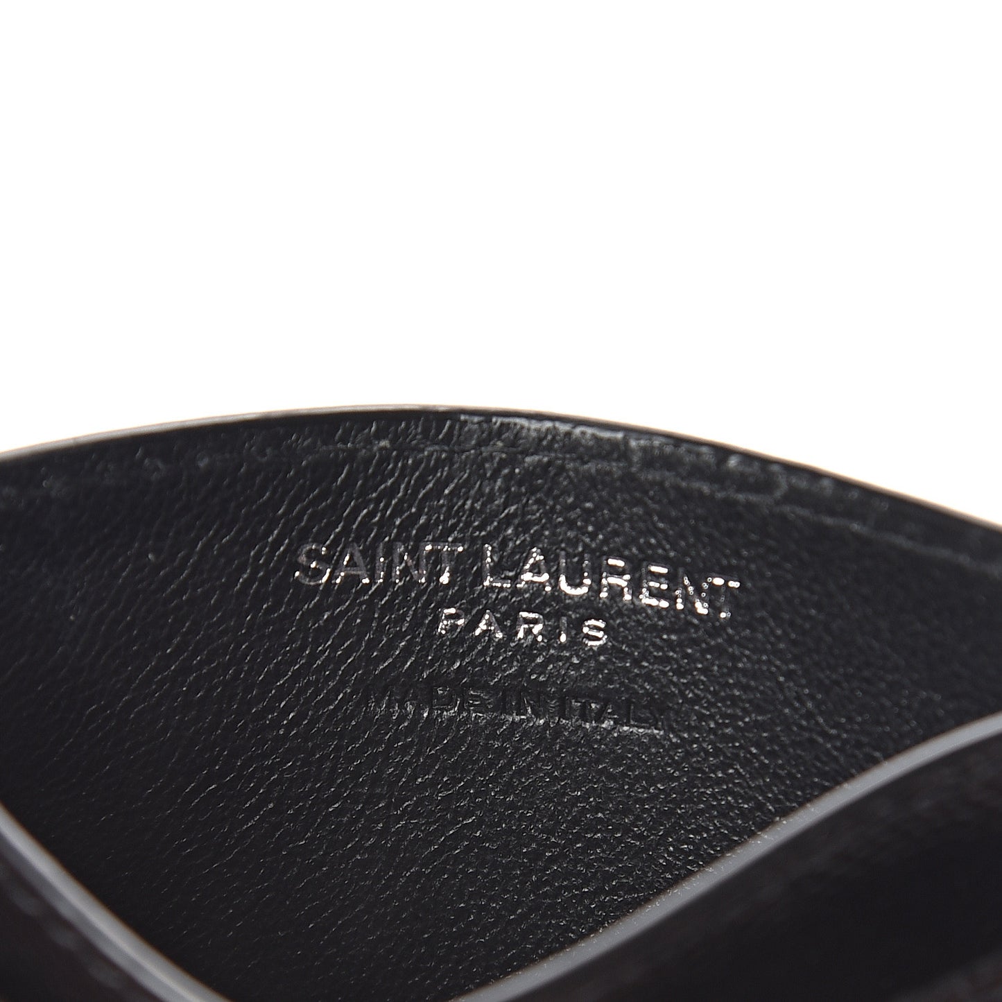 Grain De Poudre Matelasse Chevron Monogram Credit Card Case Black