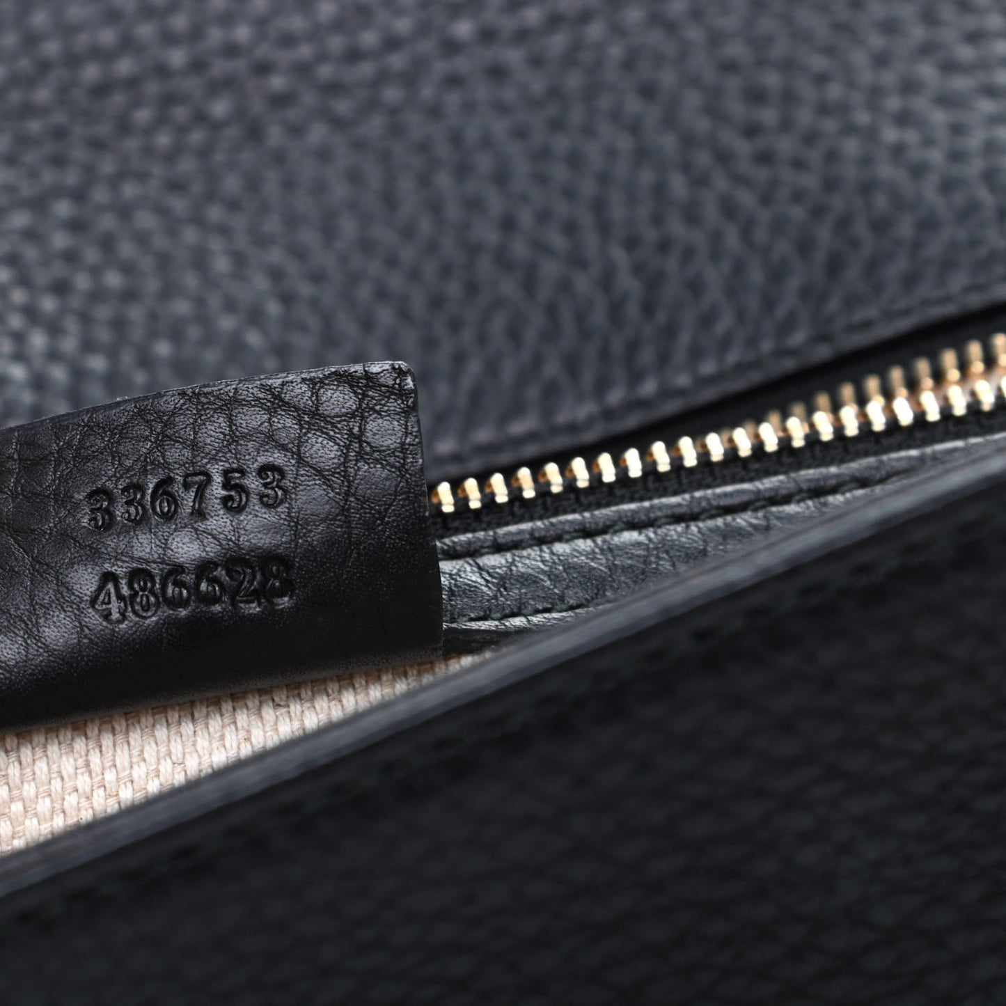 Pebbled Calfskin Medium Soho Clutch Black