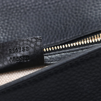 Gucci Pebbled Calfskin Medium Soho Clutch Black 7 of 9