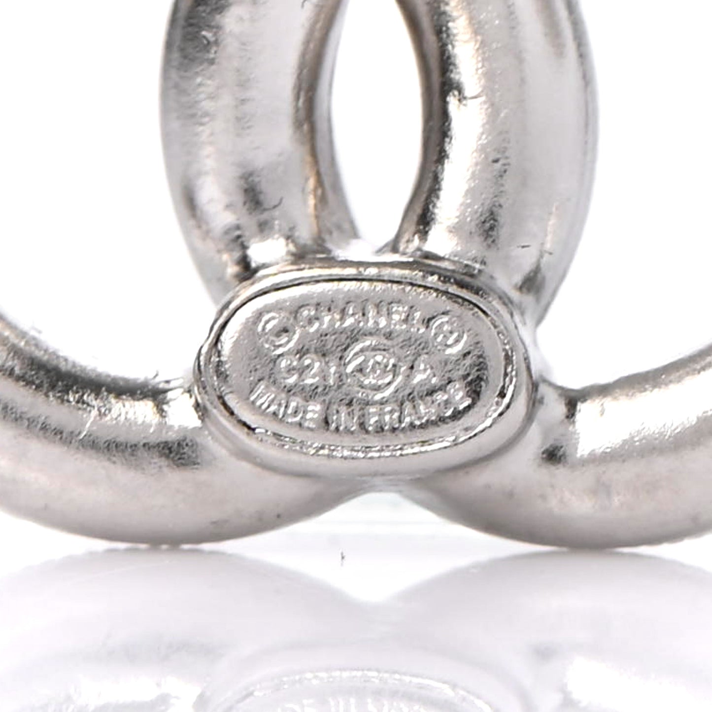 Crystal CC Earrings Silver
