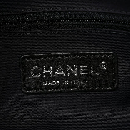 Chanel Coated Canvas Quilted Paris Biarritz Bowler Black 4 of 10
