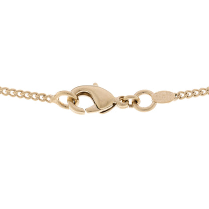 Chanel Crystal CC Long Pendant Necklace Gold Pink 5 of 5