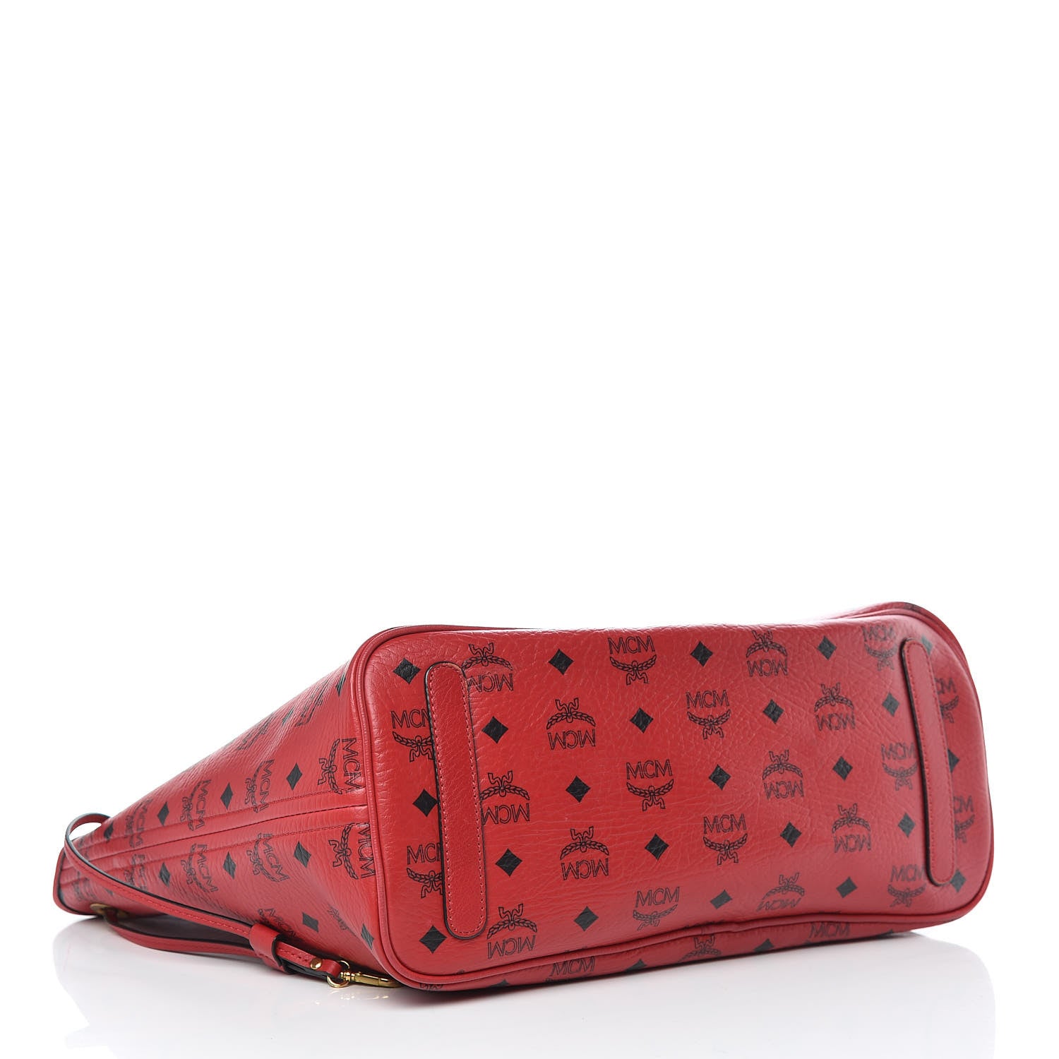MCM Visetos Medium Liz Reversible Shopper Tote Ruby Red 7 of 20