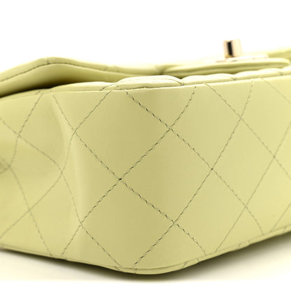 Chanel Lambskin Quilted Mini Rectangular Flap Light Green 9 of 11