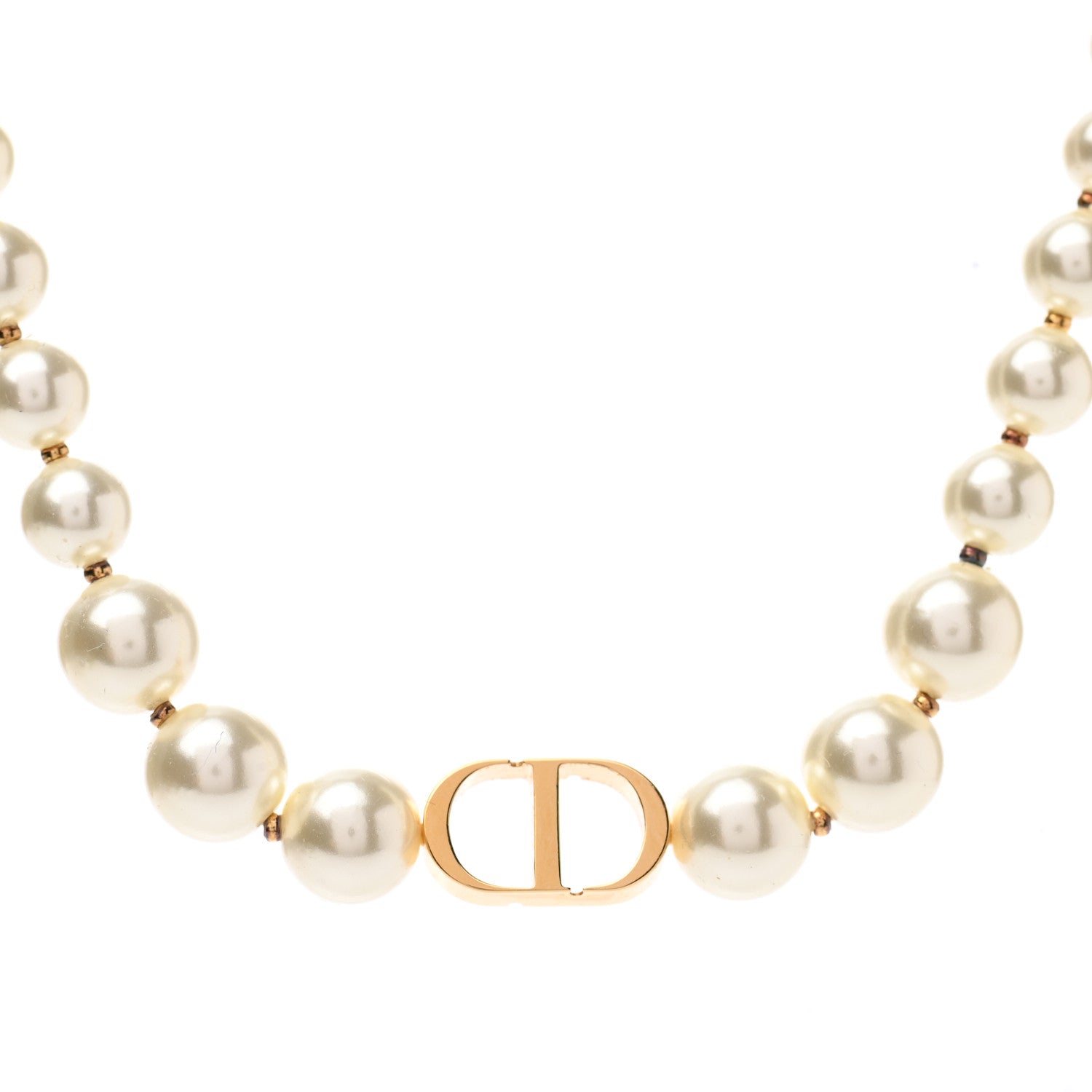 Christian Dior Pearl 30 Montaigne Choker Necklace Gold 1 of 6