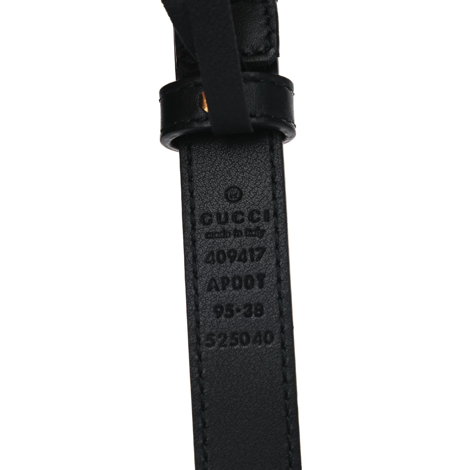 Gucci Calfskin Double G 20mm Belt 95 38 Black 3 of 5