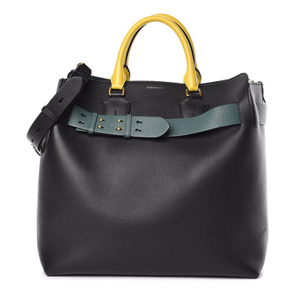 Burberry Soft Grain Calfskin Large Belt Bag Black Sea Green 1 of 10