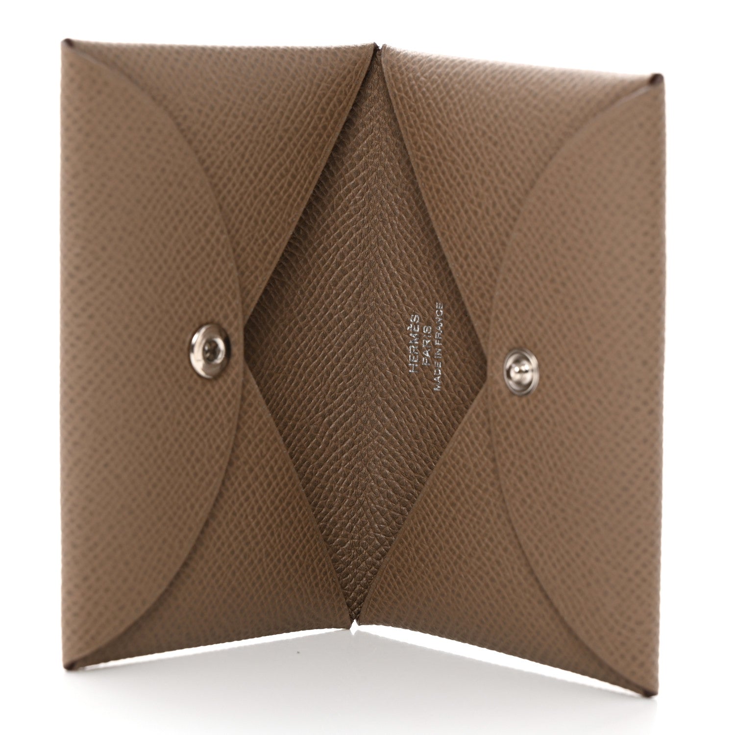 Hermes Epsom Calvi Card Case Etoupe 5 of 7