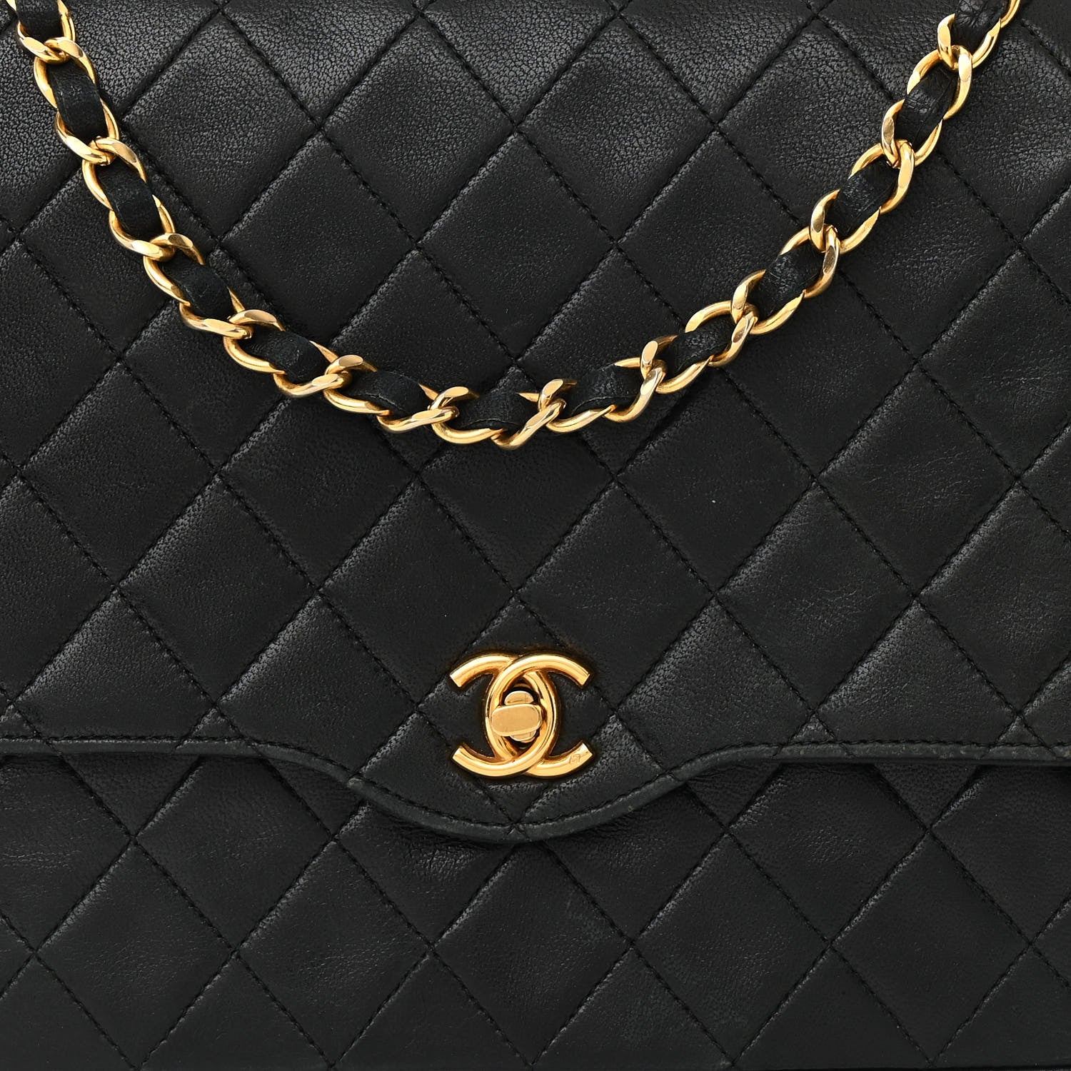 Chanel Lambskin Quilted Medium Single Flap Black 9 of 21