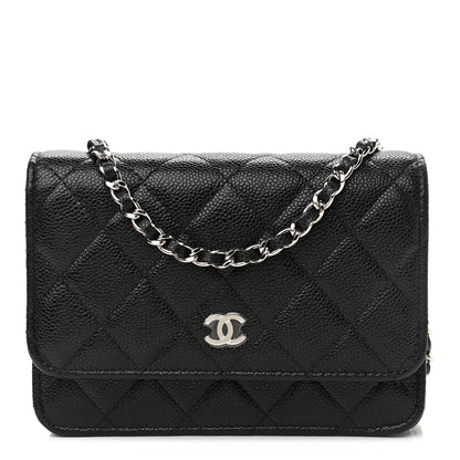 Chanel Caviar Quilted Mini Wallet On Chain WOC Black 1 of 12